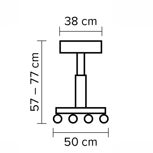 Rollhocker Profi (schwarz) Bild 3